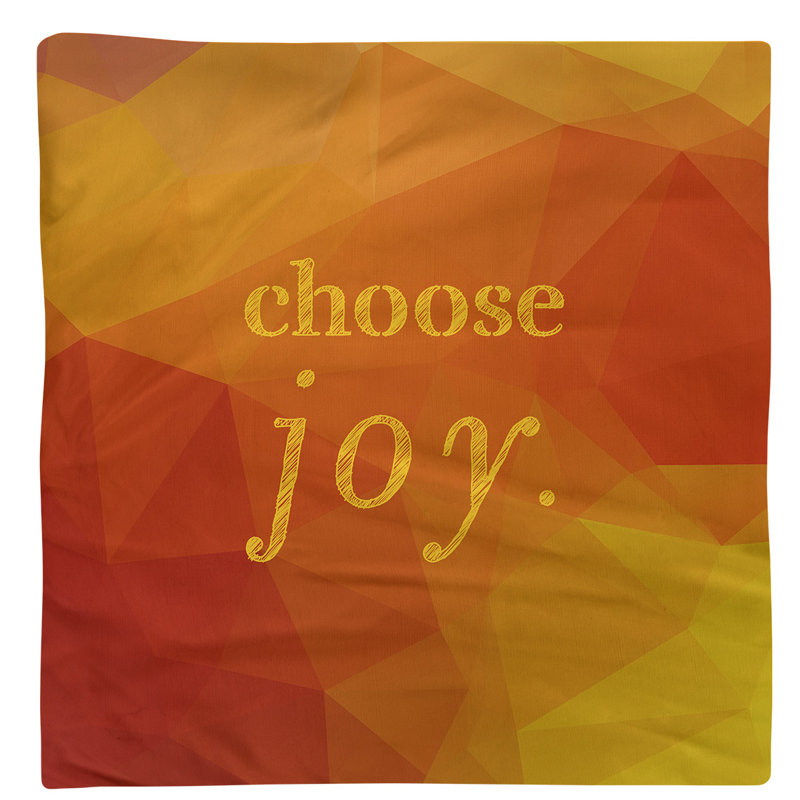 Serviette en faux gemme choisir la joie, Jaune ambre, L 22 po x l 22 po, Polyester