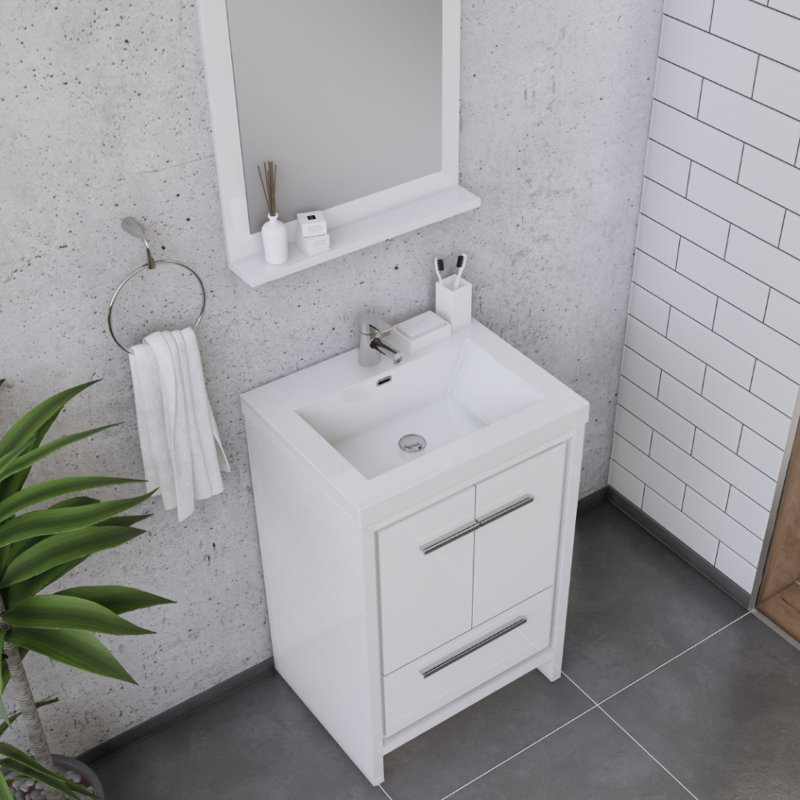 Ensemble de meuble-lavabo simple 24 po Feike, Blanc