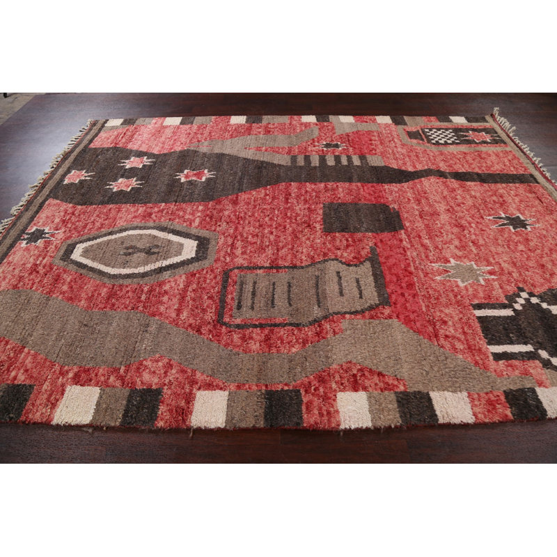 Tapis marocain en laine noué à la main 8 x 11
