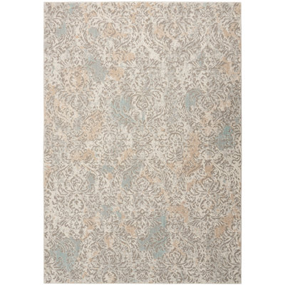 Tapis gris en polyester Aashi