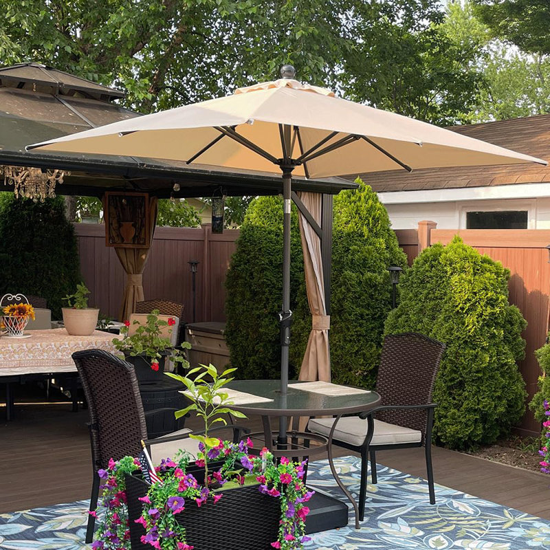 Parasol carré George West, Beige