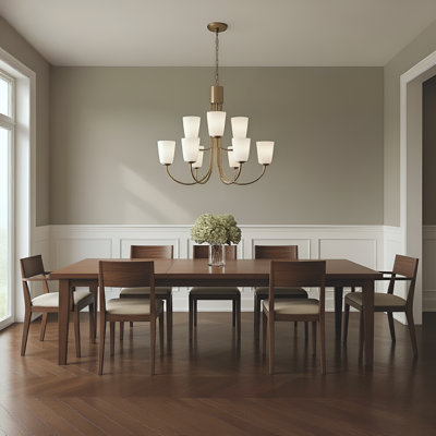 Lustre à neuf lumières de la collection Miles Lighting 