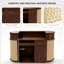 Bureau d'accueil vintage avec rangement, comptoir multifonctionnel pour bureaux, commerces, entreprises et zone d'enregistrement-1139258190-1288445562