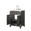 Ensemble de meuble-lavabo simple en chêne noir 18 po avec plateau en acrylique et robinet-33638830
