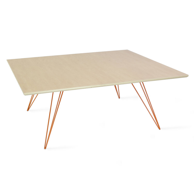 Williams Coffee Table, Orange, 18" H x 46" L x 40" W, Maple