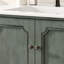 Meuble-lavabo rétro 30 po avec lavabo rectangulaire en céramique