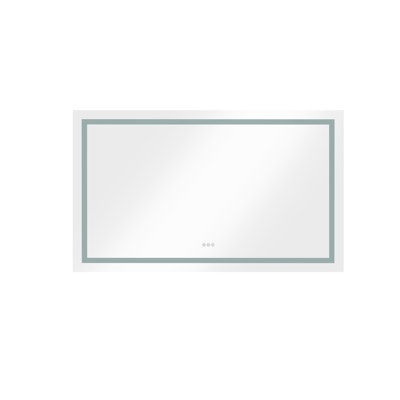 Miroir de salle de bain 72 "x 36" avec lumières à DEL, brouillard, intensité variable, fonction mémoire, mémoire de brouillard 3 couleurs, couleurs, meuble-lavabo