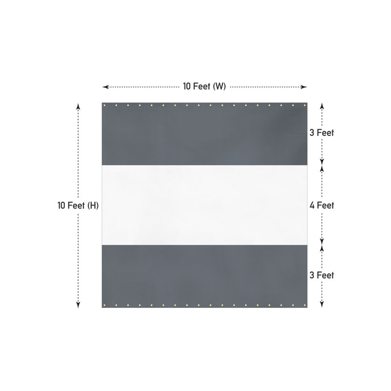 Heavy Duty Outdoor Clear Panel Curtain, All Weather Resistant Tarp Curtain for Pergola Porch Gazebo, Privacy Screen, Blackout Curtains(10 x 10 ft)