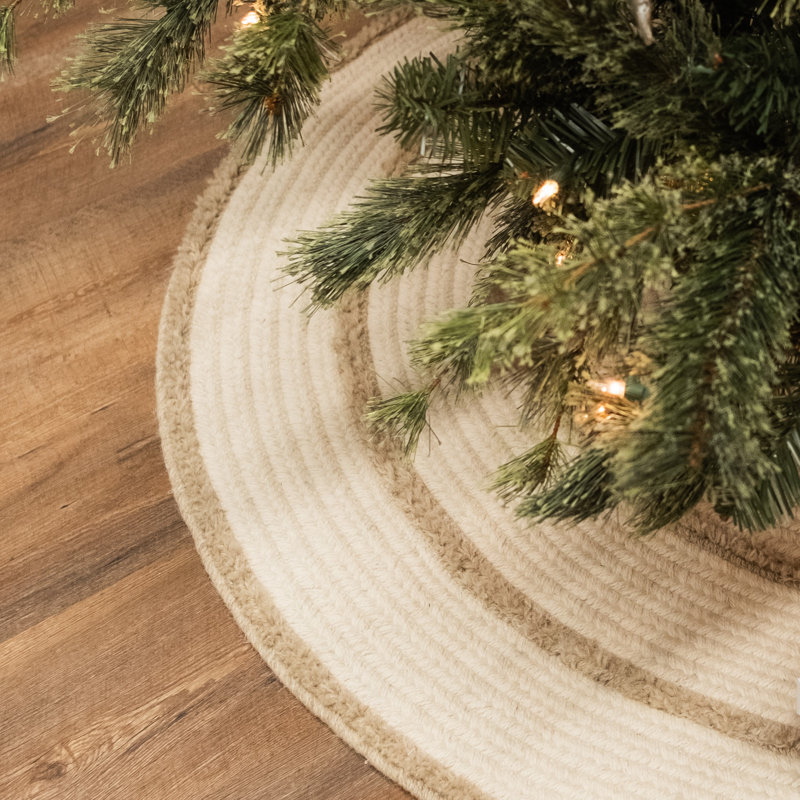 Jupe d'arbre de Noël Cozy, Naturel, H 0,5 po x l 44 po x P 44 po