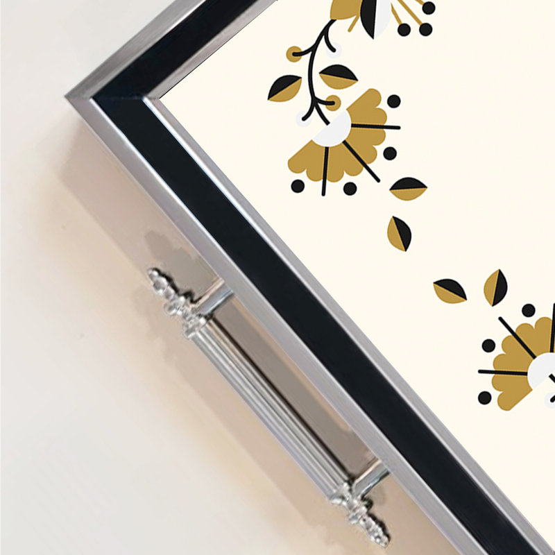 Elegant Glass Tray, 19.7 x 11.4 x 1.4 inches | 100% Durable Glass Construction | Easy to Clean with Damp Cloth | Ideal for Serving, Decorative Display, and Organizing | Stylish Addition to Home Décor