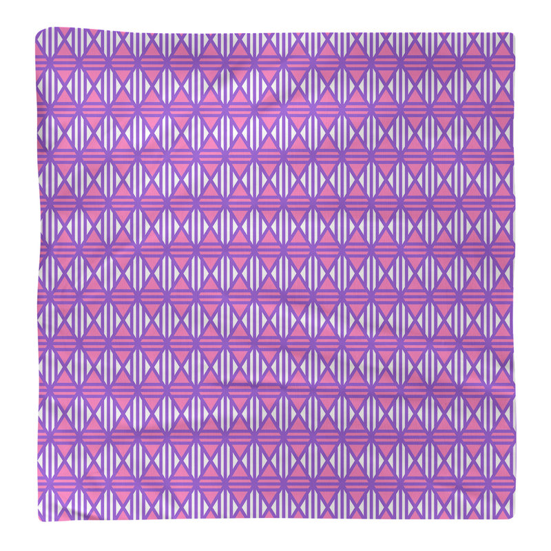 Serviette en coton à losanges doublés, H 0,1 po x l 22 po x P 22 po, Mauve / Rose, Sergé de coton