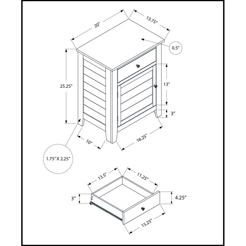 Table d'appoint, table de chevet, tiroir de rangement, bout, table d'appoint, chambre à coucher, rangement