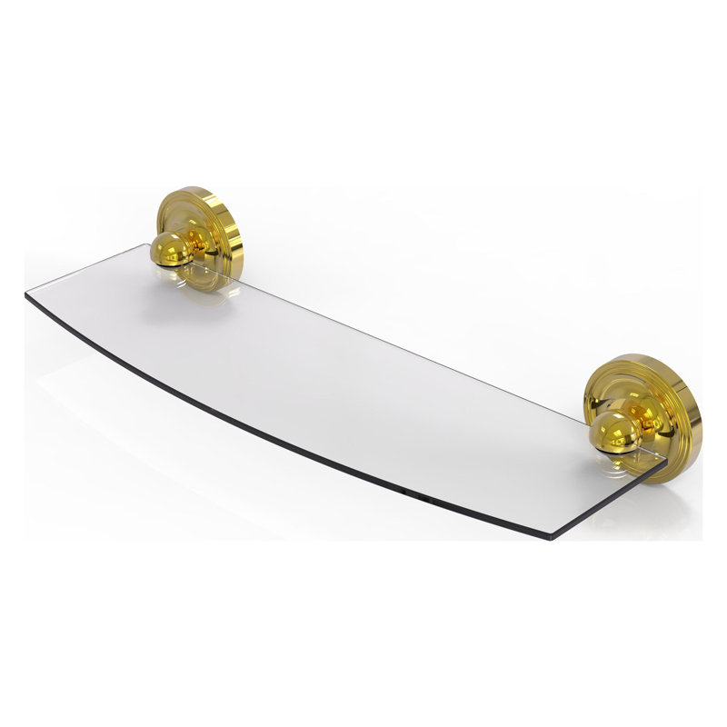 Gober Bracket Shelf, 18", Polished Brass