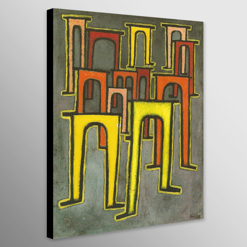 Arinola Revolution Of The Viaduct by Paul Klee - Wrapped Canvas Print, 81cm H x 61cm W x 5cm D
