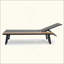 Chaise longue avec cadre en aluminium