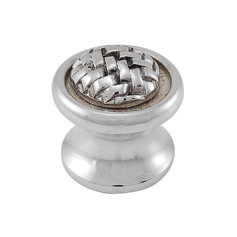 Cestino Mushroom Knob, 0.875" H x 0.875" W x 0.875" D, Polished Nickel