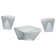 Edie 3-Piece Mirrored Coffee And End Table Set Silver