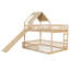 Structure de lit superposé surélevé en bois double TG avec glissoire et échelle intégrée-128986435