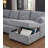 Upholstered Corner Sectional With Pull Out Loveseat And Storaged Chaise-521416143