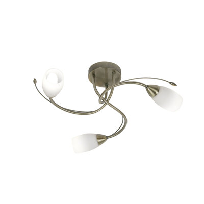Brainard Glass Semi Flush Mount