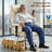Big and Tall Executive Office Chair, High Back Ergonomic Comfy Desk Chair with Padded Flip-up Armrests and Wheels, PU Leather Heavy Duty Computer Swivel Rolling Task Chair, Beige-184361066