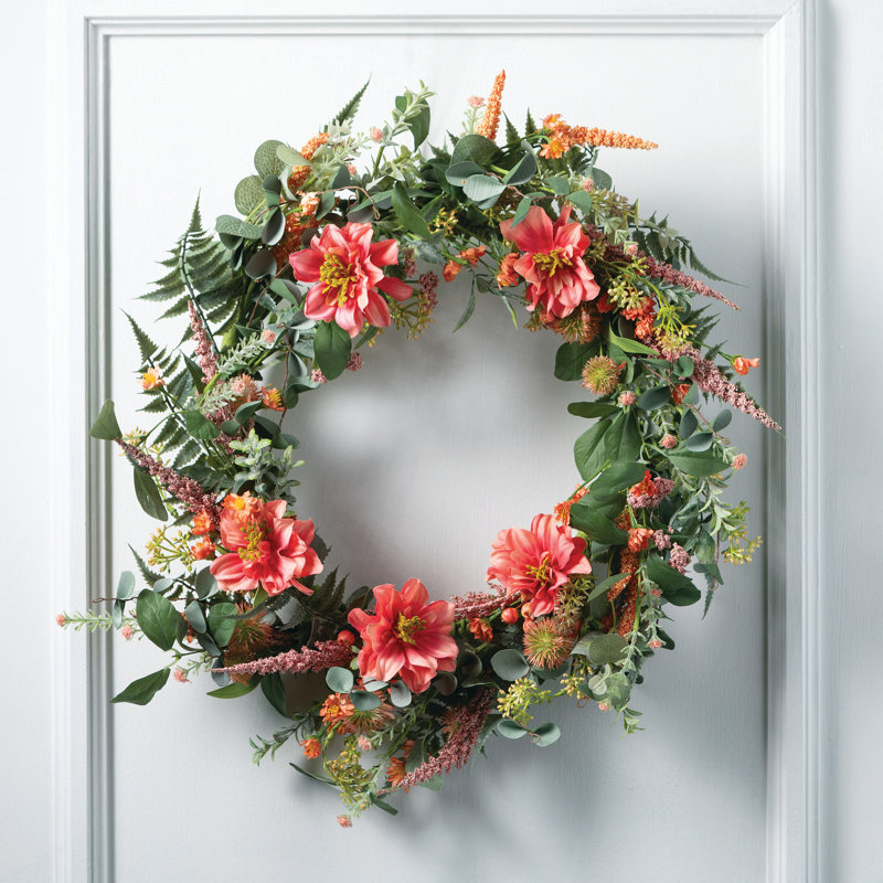 Couronne de baies artificielles 25 "Dahlia