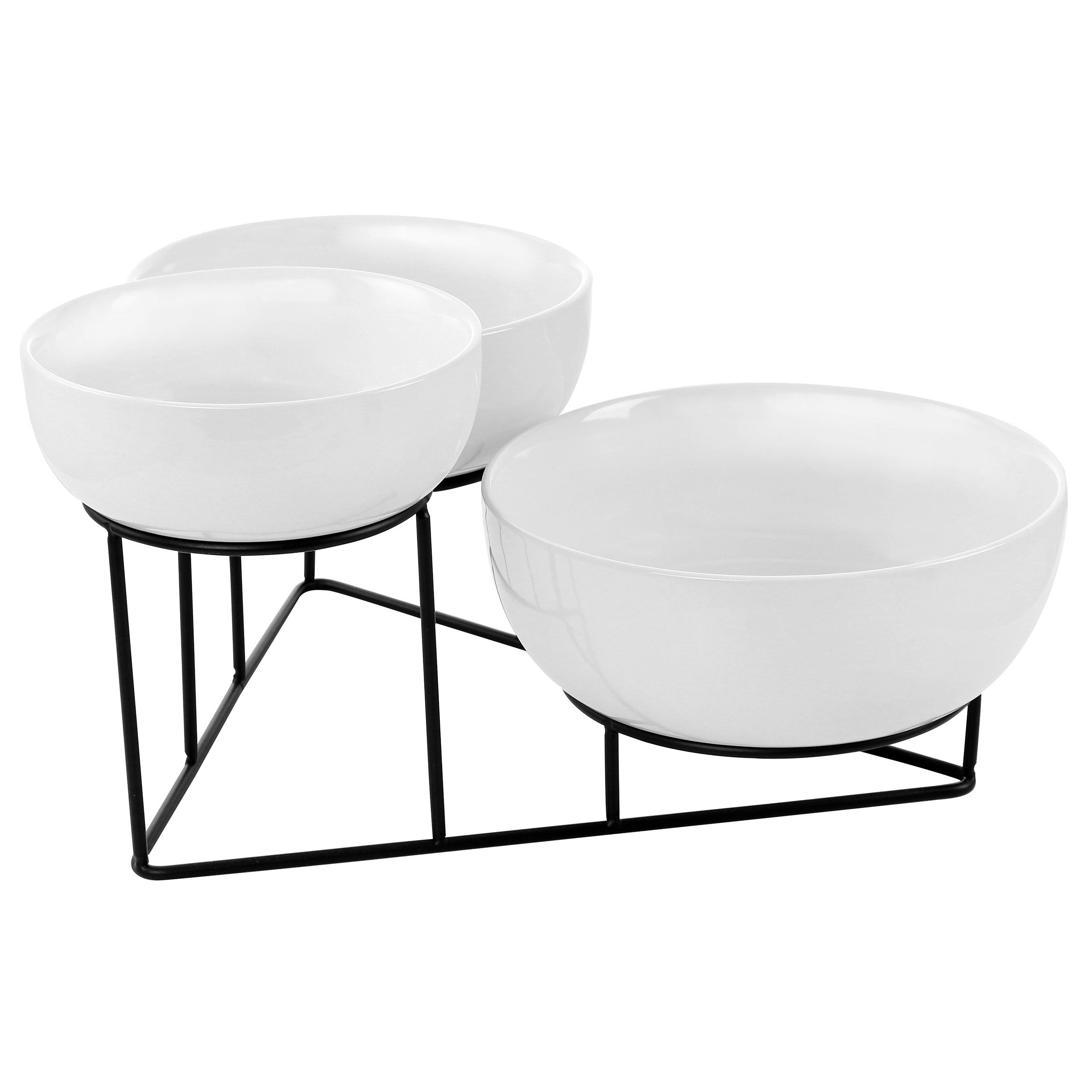 Gibson Elite 4 Piece Bowl Set With Metal Rack | Wayfair