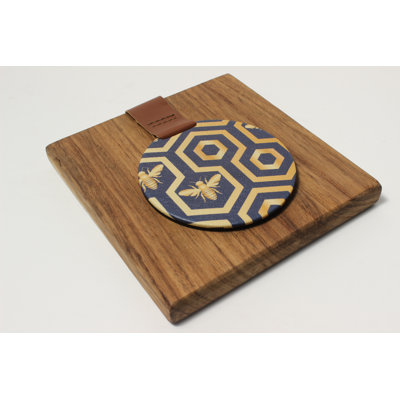 Porte-serviette en bois Blue Beehive