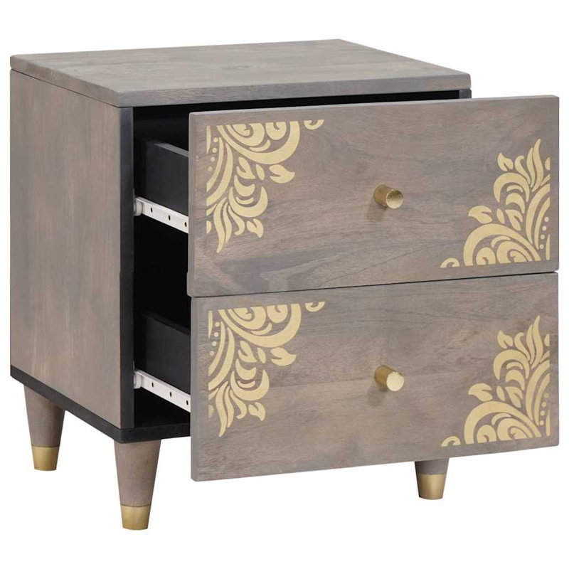 40cm W Solid Wood Bedside Table