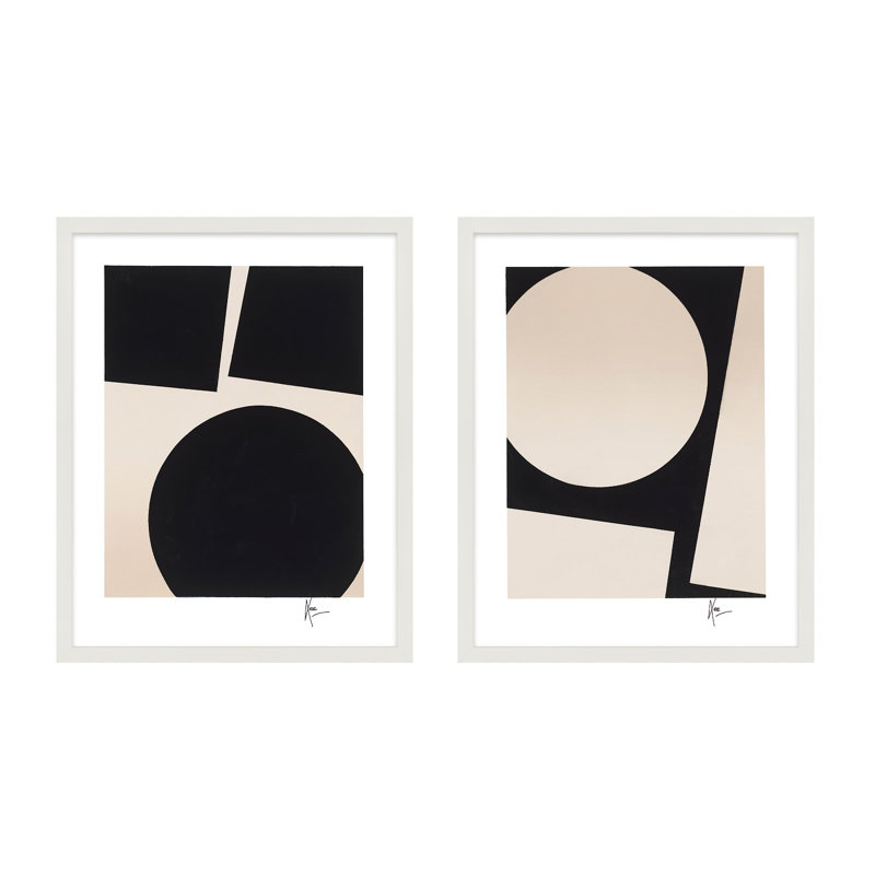 You & Me. Set Of 2 Print by Lee Lessem, 25" H x 20" W x 1.25" D, White