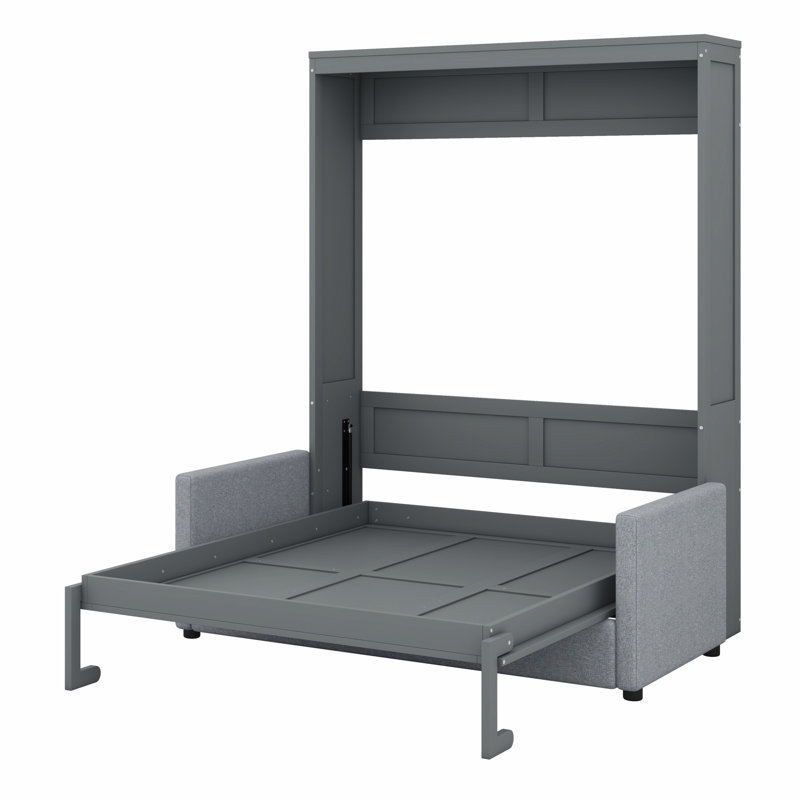 Lit escamotable mural Murphy avec coussin, Gris