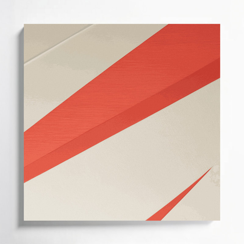 Minimalisme 93, art mural sur toile beige, H 32 po x l 32 po