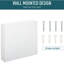 Armoire de salle de bain 24 po x 22 po, structure en acier avec portes doubles et miroir pour crème glacée, gommage du corps blanc