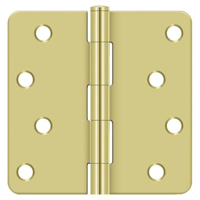 Charnière Deltana S44R43, 4 po x 4 po x 1/4 po, en laiton poli