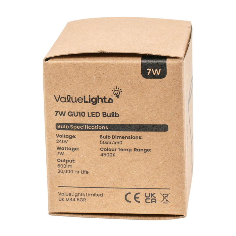 7W GU10 LED Spotlight Light Bulb, Neutral White