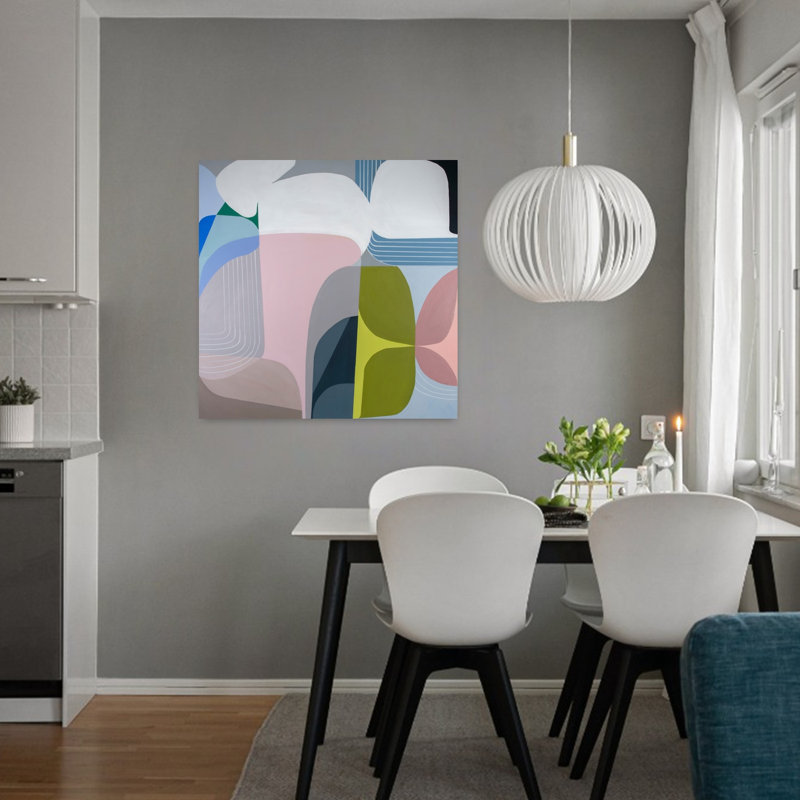 Skyway Abstract Art contemporain, H 32 po x l 32 po