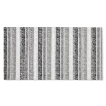 World Rug Gallery Stripe Textline 18x47 Gray Anti-Fatigue Standing Mat