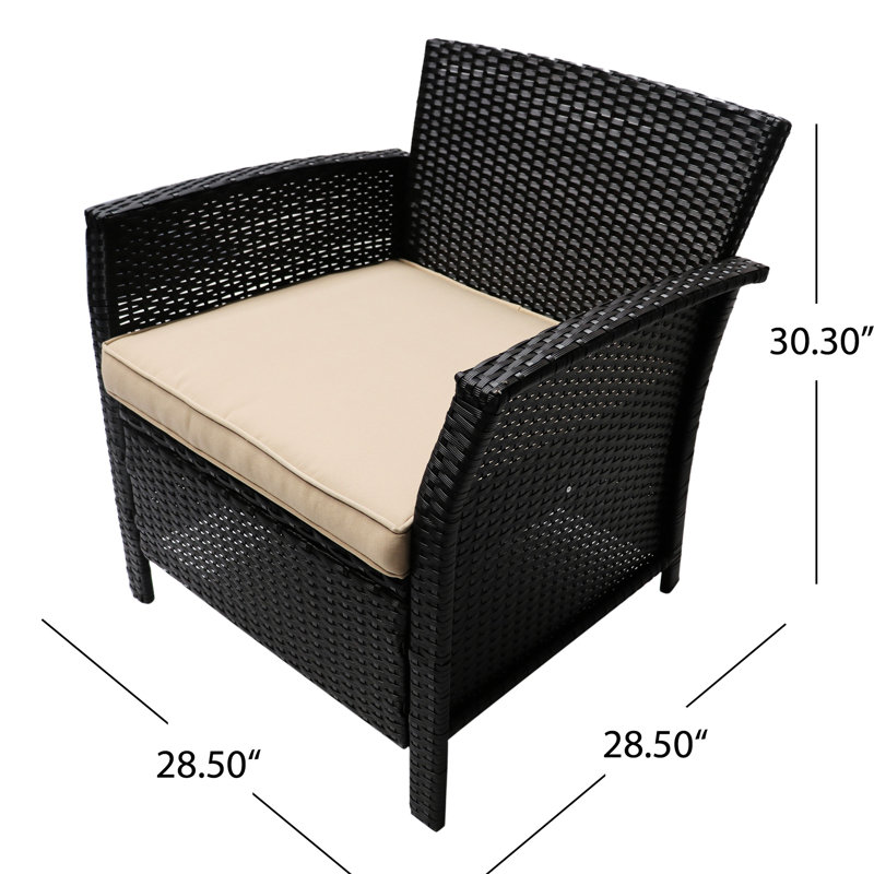 Extérieur 4 pièces St - brun + brun clair, fer et meubles avec et fauteuils