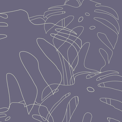 «Monstera No2 Gray», impression sur toile tendue