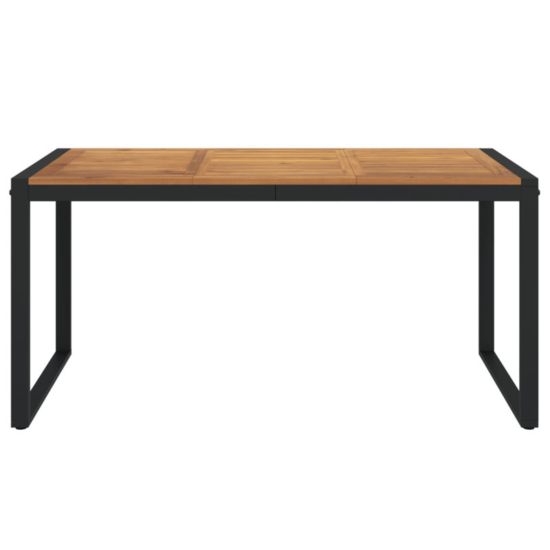 Naal Rectangular Metal Outdoor Dining Table , cm W cm D, 75cm H x 80cm W x 160cm D