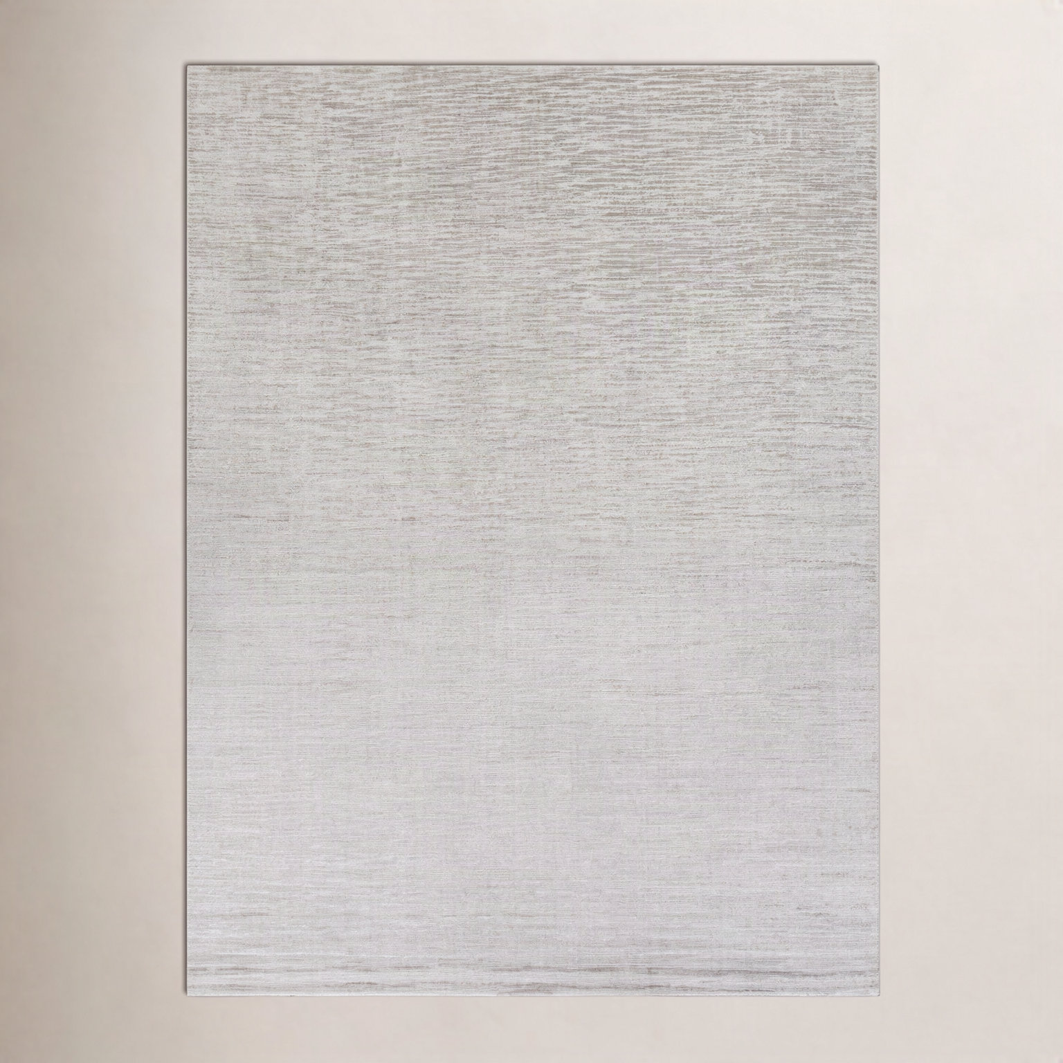 Elba Gray White Hand-Loomed Rug, Rectangle 8'10" x 12'