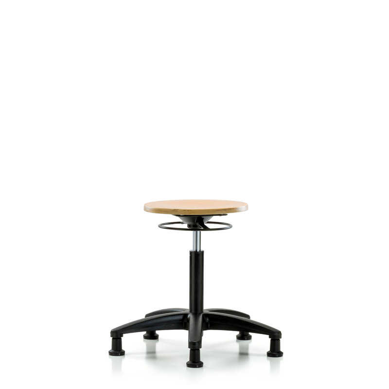 Alec Adjustable Height Ergonomic Lab Stool, Glides