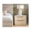 Quartz 34" Wide Mist Oak Nightstand with White Quartz Top and Electrical Outlets