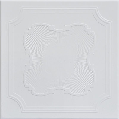 Carreau de plafond en polystyrène collé 1,6 pi x 1,6 pi Coronado