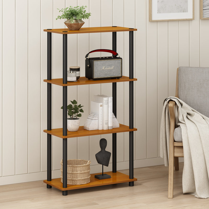 Johnston Plastic Etagere Bookcase, Light Cherry/White