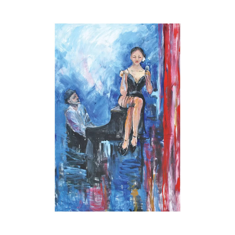 One More Tune 1 Piece Painting on Canvas, 30.48cm H x 20.32cm W x 1.91cm D, Wrapped Canvas