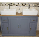 Jerell 1230mm Double Bathroom Vanity with Vessel Ceramic Basin