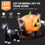 Boule gonflable pour l'extérieur d'Halloween de 10 pi avec citrouille et lumières DEL