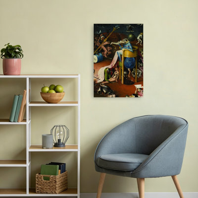 Bird Man From The Garden Of Earthly Delights 1500 Classic Surreal Bird Wildlife Wall Art Print by Hieronymus Bosch - 1 Piece Wrapped Canvas Wall Art