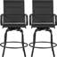 Patio Swivel Texteline Quick-dry Foam Padded Outdoor Bar Stools with High Back-2067864043